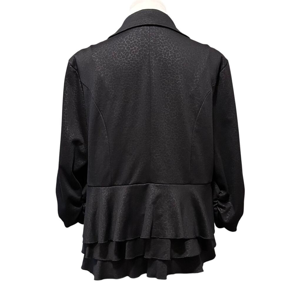 Torrid Black Leopard Jacquard  Blazer Size 1 (14-16) - Picture 4 of 10
